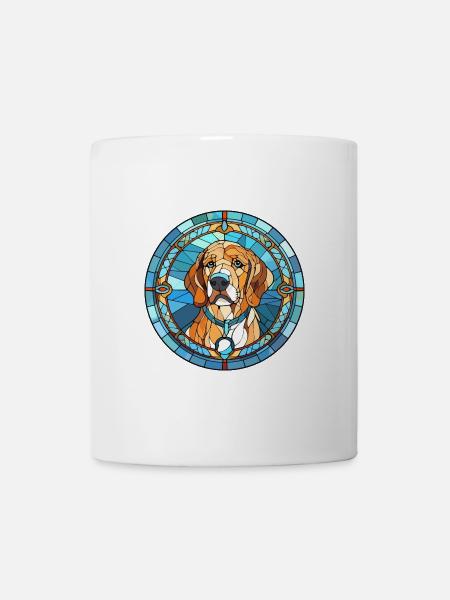 Deutscher Wachtelhund Hunderasse Buntglas Colo - Tasse - Weiß