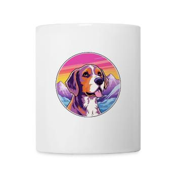 Andalusischer Jagdhund Rasse Cartoon Kawaii Watercol - Tasse - Weiß - Vorne