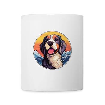 Stichelhaar Hunderasse Karikatur Kawaii Aquarell - Tasse - Weiß - Vorne
