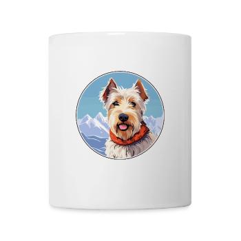 Sportliche Lucas Terrier Hunderasse Cartoon Kawaii Wa - Tasse - Weiß - Vorne