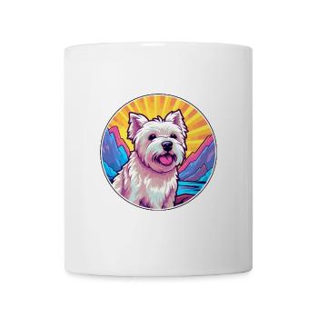 West Highland White Terrier Hunderasse Cartoon Kawa - Tasse - Weiß - Vorne