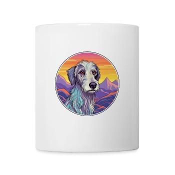 Scottish Deerhound Hunderasse Cartoon Kawaii Waterc - Tasse - Weiß - Vorne