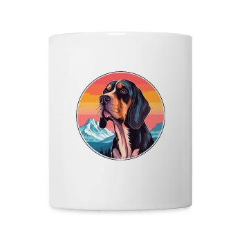 Hanover Hound Hund Rasse Cartoon Kawaii Aquarell - Tasse - Weiß - Vorne