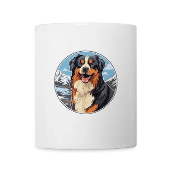 Englischer Schäferhund Rasse Cartoon Kawaii Watercol - Tasse - Weiß - Vorne