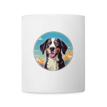 Deutsche Bracke Hunderasse Cartoon Kawaii Watercolo - Tasse - Weiß - Vorne