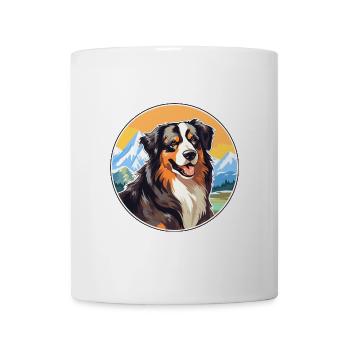 Böhmischer Schäferhund Rasse Cartoon Kawaii Waterco - Tasse - Weiß - Vorne