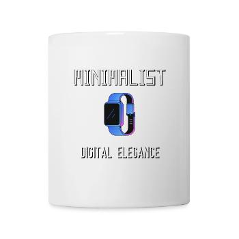 Minimalistische digitale Eleganz - Tasse - Weiß - Vorne