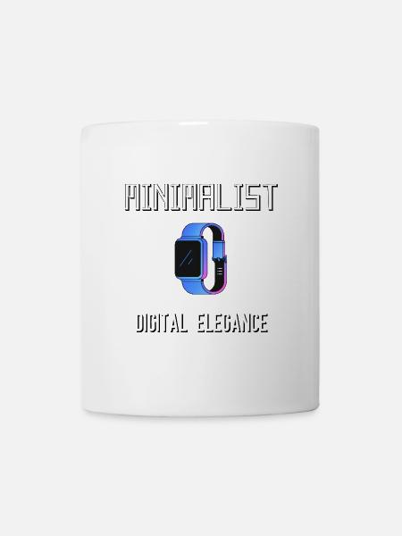 Minimalistische digitale Eleganz - Tasse - Weiß