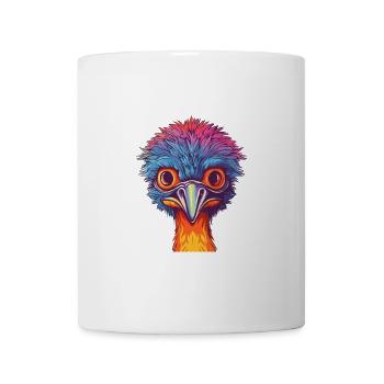Emu Buntes Aquarell Cartoon Kawaii Tier - Tasse - Weiß - Vorne