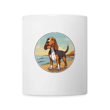 Poitevin Hund Rasse Cartoon Kawaii Clipart - Tasse - Weiß - Vorne