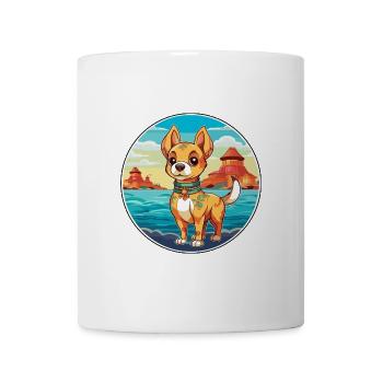 Chinesische kaiserliche hunderasse cartoon kawaii clipart - Tasse - Weiß - Vorne