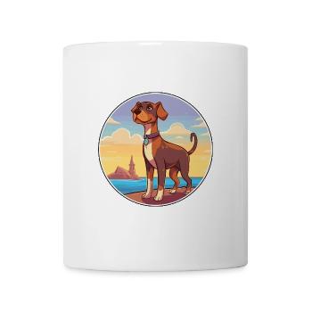 Braque Du Bourbonnais Hunderasse Cartoon Kawaii Hund - Tasse - Weiß - Vorne