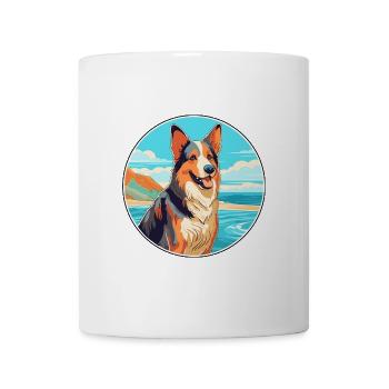 Böhmischer Schäferhund, Rasse, Cartoon, Kawaii, Clipart - Tasse - Weiß - Vorne