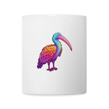 Ibis Buntes Aquarell Cartoon Kawaii Tier - Tasse - Weiß - Vorne