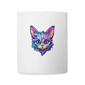 Laperm Katze Rasse Aquarell Karikatur Kawaii Haustier - Tasse - Weiß - Vorne