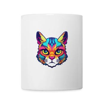 Deutsche Rex-Katzenrasse Aquarell-Karikatur Kawaii-Haustier - Tasse - Weiß - Vorne