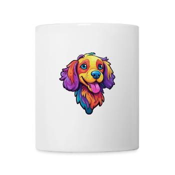 Stichelhaar Hunderasse Cartoon Kawaii Illustration - Tasse - Weiß - Vorne