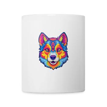 Shikoku Hunderasse Cartoon Kawaii Illustration - Tasse - Weiß - Vorne