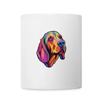 Lettische Jagdhunderasse Cartoon Kawaii Illustration - Tasse - Weiß - Vorne