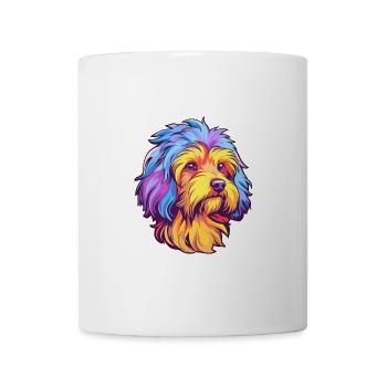 Lowchen Hunderasse Cartoon Kawaii Illustration - Tasse - Weiß - Vorne