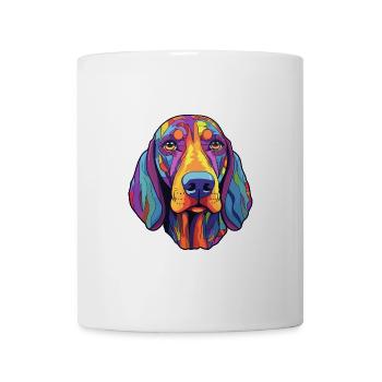 Hannoveraner Hund Rasse Cartoon Kawaii Illustration - Tasse - Weiß - Vorne