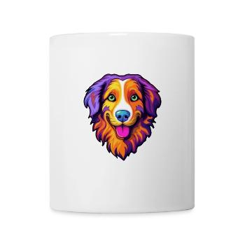 Englischer Schäferhund Rasse Cartoon Kawaii Illustra - Tasse - Weiß - Vorne