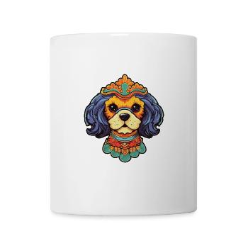 Chinesische kaiserliche Hunderasse Karikatur Kawaii Illustra - Tasse - Weiß - Vorne