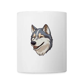 Nördliche Inuit Hunderasse Cartoon Kawaii Illustrati - Tasse - Weiß - Vorne