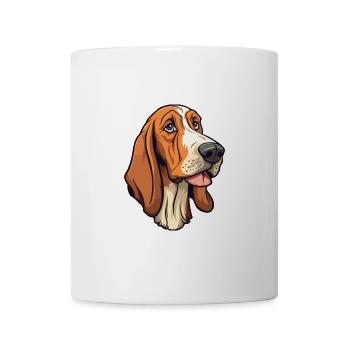Hannoveraner Hund Rasse Cartoon Kawaii Illustration - Tasse - Weiß - Vorne