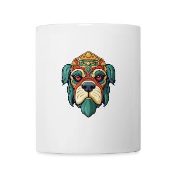 Chinesische kaiserliche Hunderasse Karikatur Kawaii Illustra - Tasse - Weiß - Vorne