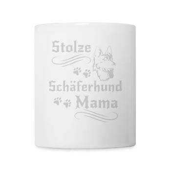 Stolze Schäferhund Mama - Tasse - Weiß - Vorne