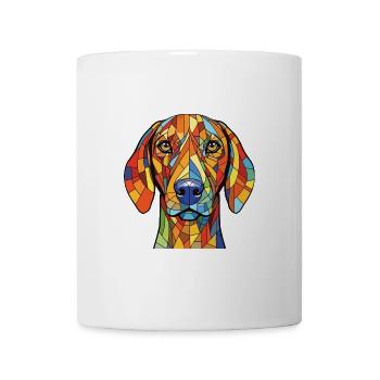 Andalusischer Jagdhund Rasse Aquarell Illustration - Tasse - Weiß - Vorne