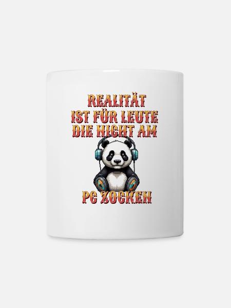Niedlicher Panda Gaming Zocker Computer PC - Tasse - Weiß