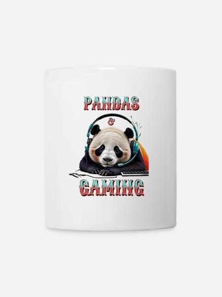 Pandas und Gaming - Tasse - Weiß