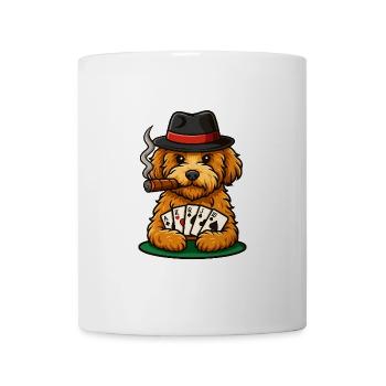 Poker Maltipoo – Lustiges Hundemotiv mit Stil - Tasse - Weiß - Vorne
