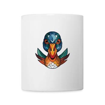 Mandarinente Bunte Aquarell-Tier-Karikatur - Tasse - Weiß - Vorne