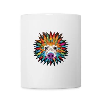 Stachelschwein buntes Aquarell Tier Illustration - Tasse - Weiß - Vorne