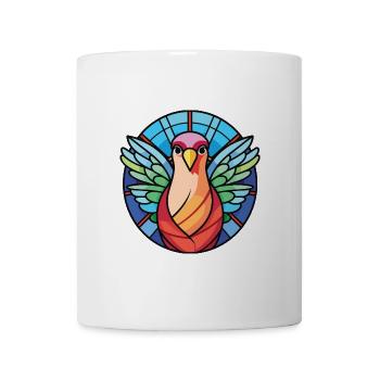 Taube buntes Aquarell Tier Haustier Illustration - Tasse - Weiß - Vorne