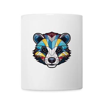 Dachs buntes Aquarell Tier Haustier Illustration - Tasse - Weiß - Vorne