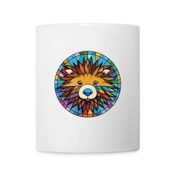 Stachelschwein buntes Aquarell Tier Illustration - Tasse - Weiß - Vorne