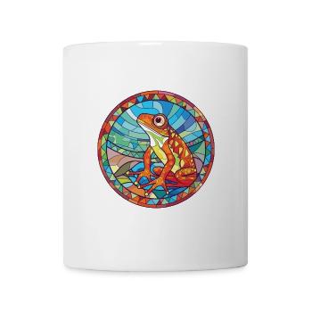 Frosch buntes Aquarell Tier Haustier Illustration - Tasse - Weiß - Vorne