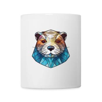 Otter Buntes Aquarell Tier Haustier Illustration - Tasse - Weiß - Vorne