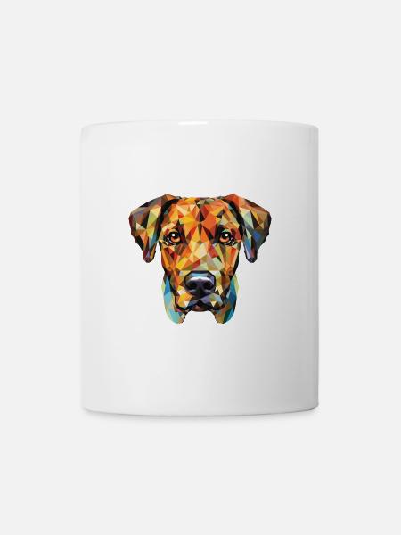 Treeing Tennessee Gestromte Hunderasse Aquarell - Tasse - Weiß