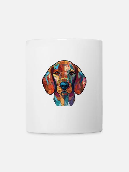 Litauische Jagdhunderasse Aquarellillustration - Tasse - Weiß