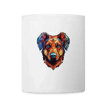 Laufhund Hunderasse Aquarell Glas Illustration - Tasse - Weiß - Vorne