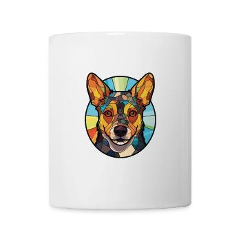Lancashire Heeler Hunderasse buntes Aquarell - Tasse - Weiß - Vorne