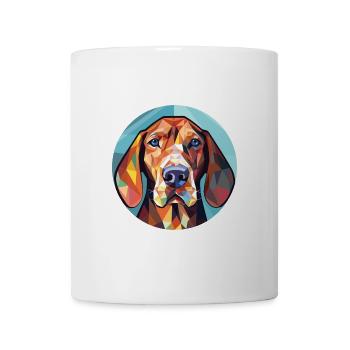 Hannover Hund Rasse Aquarell Illustration - Tasse - Weiß - Vorne
