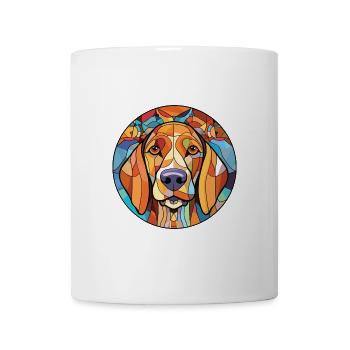 Austrealian Shephard Hunderasse buntes Aquarell - Tasse - Weiß - Vorne