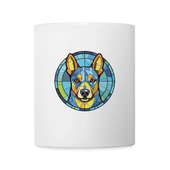 Blaue Heeler-Hunderasse Aquarell-Illustration - Tasse - Weiß - Vorne