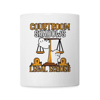 Gerichtssaal Schatten Juristische Echos Anwalt Hal - Tasse - Weiß - Vorne